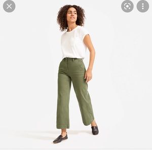 Everlane Wide Leg Crop Green